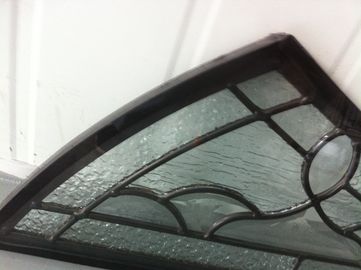 Door / Window Glass Patterns , Brass / Nickel / Patina Decorative Glass Panels