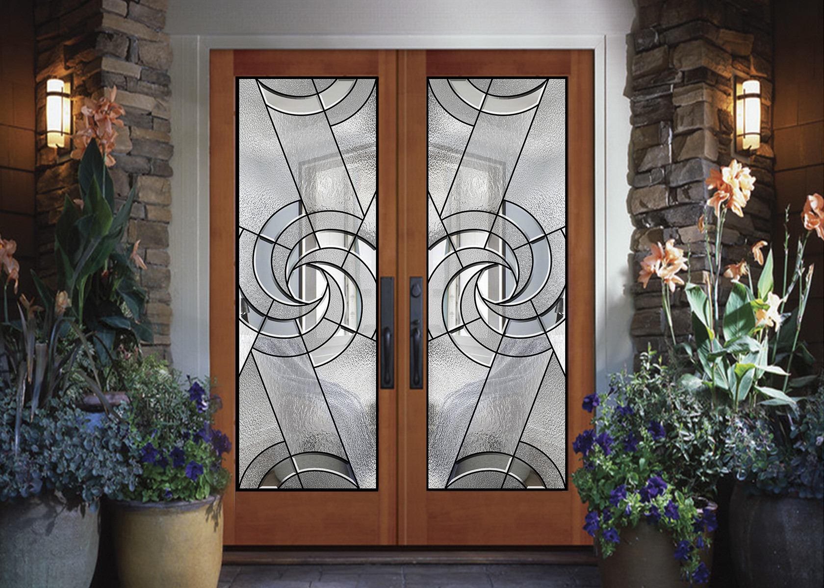 Double Pane Hollow Stained Glass Panels Air / Argon Insulating ...